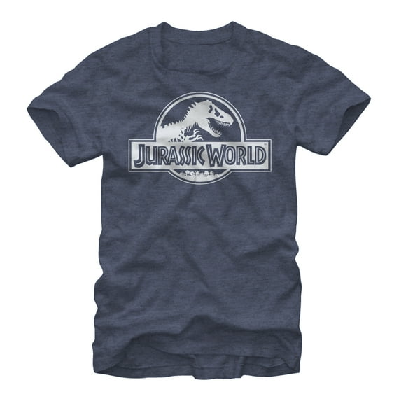 Men's Jurassic World Simple T. Rex Logo Graphic Tee Navy Blue Heather 3X Large