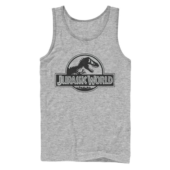 Men's Jurassic World Simple T. Rex Logo  Tank Top Athletic Heather Medium