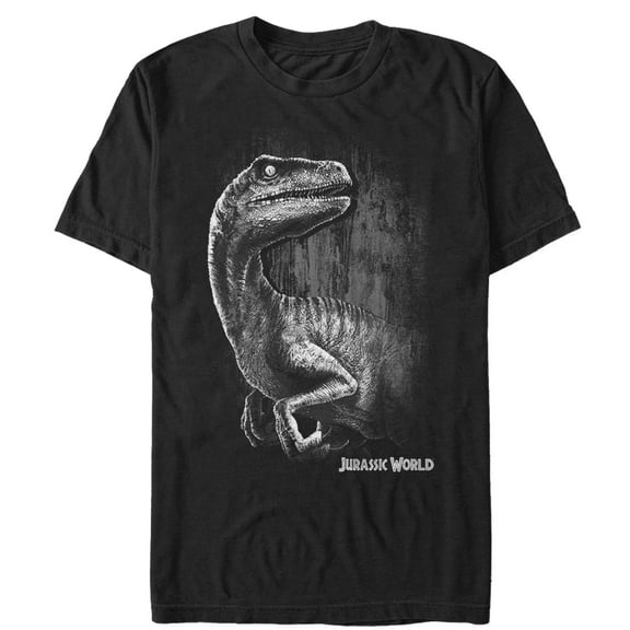 Men's Jurassic World Sly Velociraptor  Graphic Tee Black Medium