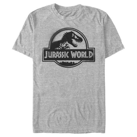 Men's Jurassic World Spray Paint Print Logo Graphic Tee Athletic Heather 2X Large