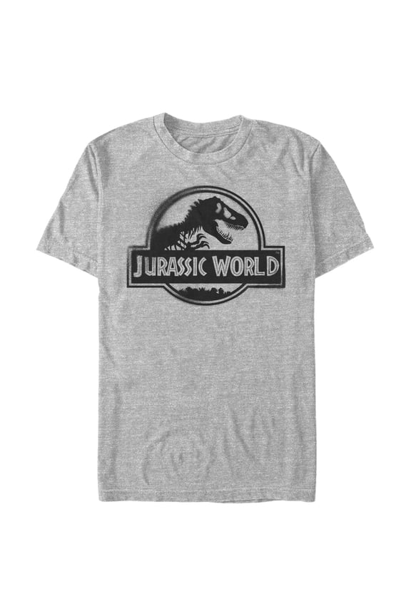 Men's Jurassic World Spray Paint Print Logo Graphic Tee Athletic Heather Small