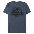 thumbnail image 1 of Men's Jurassic World Spray Paint Print Logo Graphic Tee Navy Blue Heather Small, 1 of 3