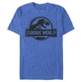 thumbnail image 1 of Men's Jurassic World Spray Paint Print Logo Graphic Tee Royal Blue Heather 2X Large, 1 of 4