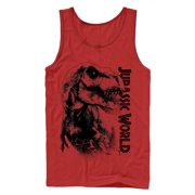 Mens Jurassic World T. Rex Carnivore Tank Top Red X Large