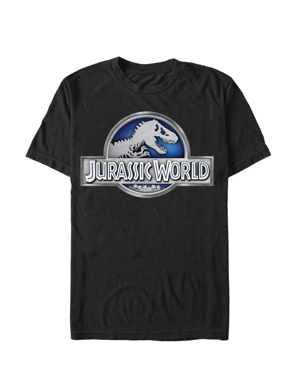 Men's Jurassic World T. Rex Logo Graphic Tee Black Large