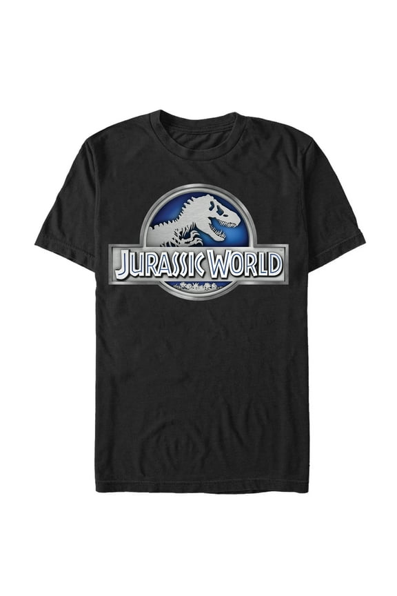 Men's Jurassic World T. Rex Logo Graphic Tee Black Small