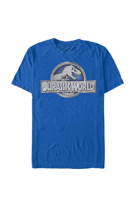 Men's Jurassic World T. Rex Logo Graphic Tee Royal Blue 2X Large