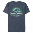 thumbnail image 1 of Men's Jurassic World T. Rex Spray Paint Logo  Graphic Tee Navy Blue Heather Small, 1 of 3