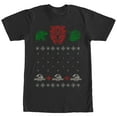 thumbnail image 1 of Men's Jurassic World Ugly Christmas Raptor Graphic Tee Black Small, 1 of 4