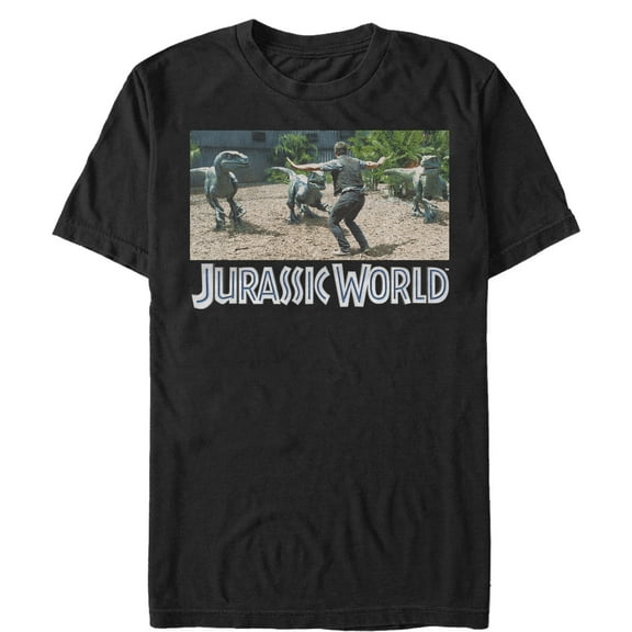 Men's Jurassic World Velociraptor Pack  Graphic Tee Black 2X Large