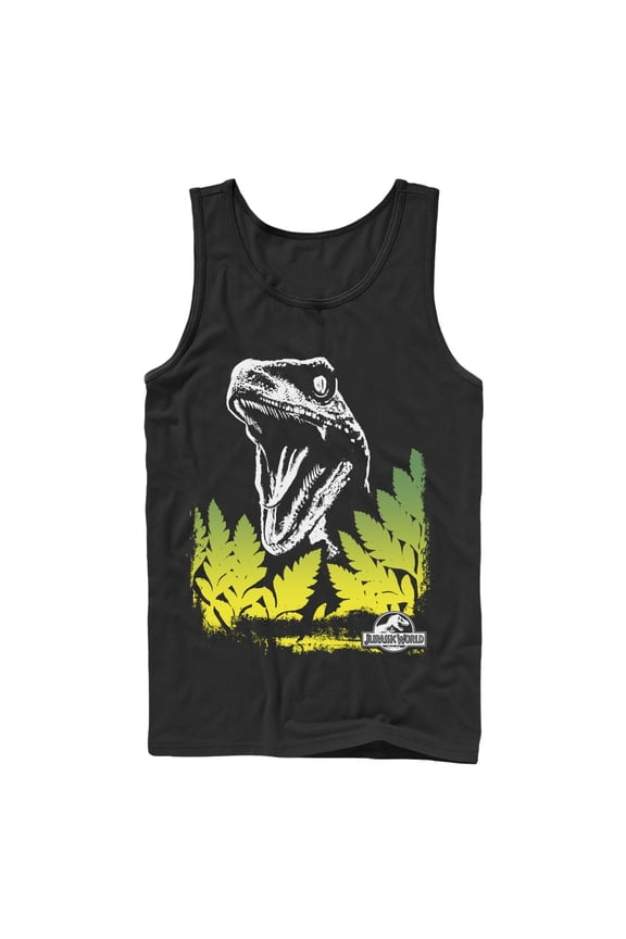 Men's Jurassic World Velociraptor Surprise Tank Top Black 2X Large