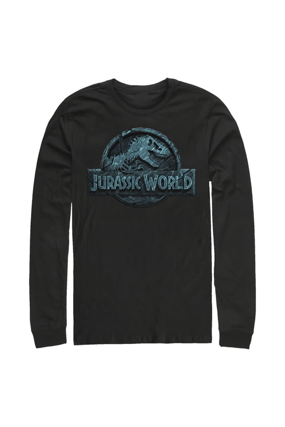 Men's Jurassic World Water Ripple Logo Long Sleeve Shirt Black X Large