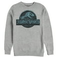 thumbnail image 1 of Men's Jurassic World Water Ripple Logo  Sweatshirt Athletic Heather Medium, 1 of 3