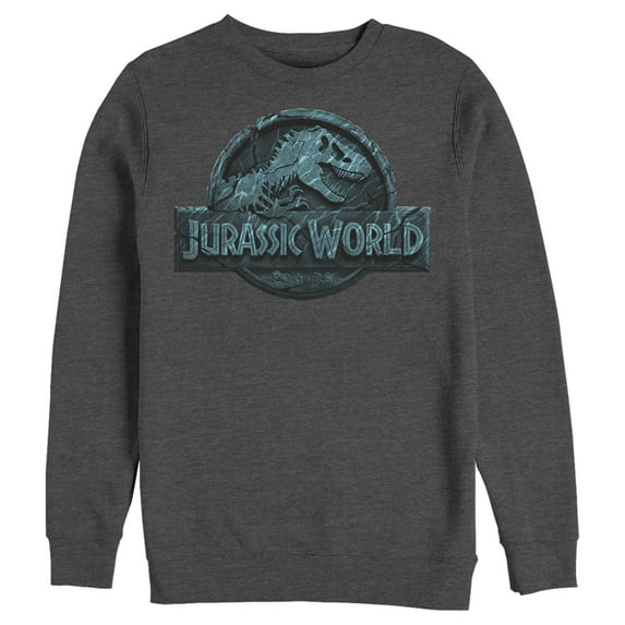 Men's Jurassic World Water Ripple Logo Sweatshirt Charcoal Heather 2X Large