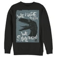 thumbnail image 1 of Men's Jurassic World We Save Them  Sweatshirt Black 2X Large, 1 of 3