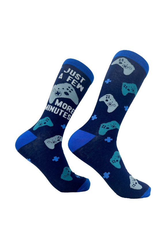 Men's Just A Few More Minutes Socks Funny Video Games Addict Footwear