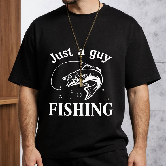 Men's Just A Guy Fishing Graphic T-Shirt Men M-5XL