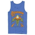 thumbnail image 1 of Men's Justice League Aquaman Vintage  Tank Top Royal Blue Large, 1 of 3
