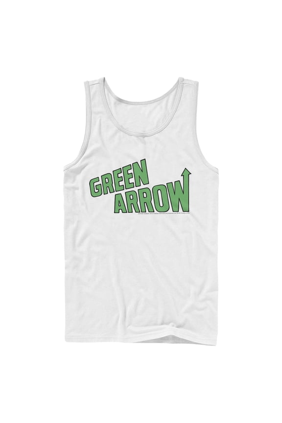 Men's Justice League Arrow Logo  Tank Top White Large