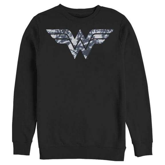 Men's Justice League Blue Tie Dye Logo Sweatshirt Black Small