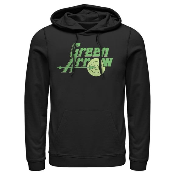 Men's Justice League Classic Arrow Logo Pull Over Hoodie Black 3X Large