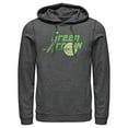 thumbnail image 1 of Men's Justice League Classic Arrow Logo  Pull Over Hoodie Charcoal Heather 2X Large, 1 of 3