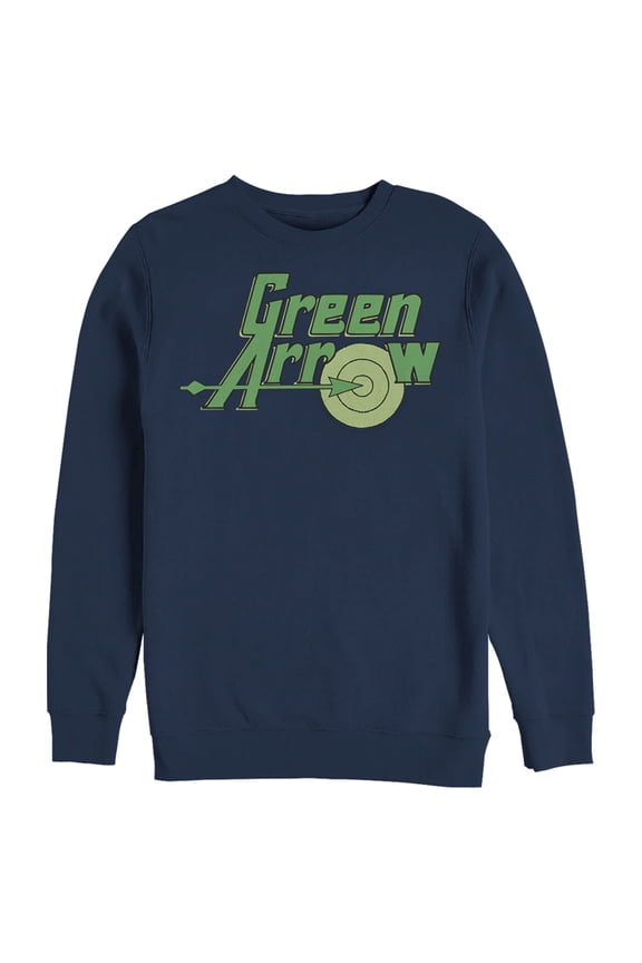 Men's Justice League Classic Arrow Logo Sweatshirt Navy Blue X Large