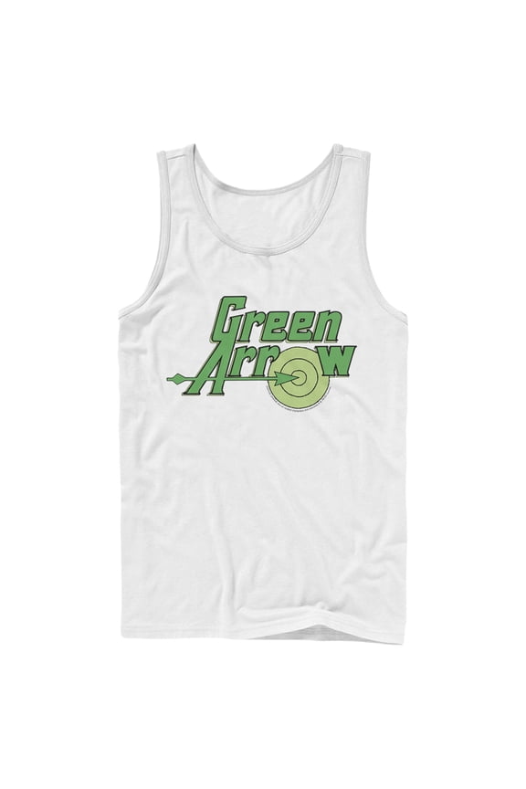 Men's Justice League Classic Arrow Logo  Tank Top White X Large