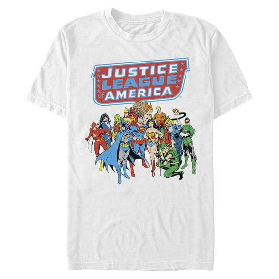 Men's Justice League Classic Comic Group Shot  Graphic T-Shirt