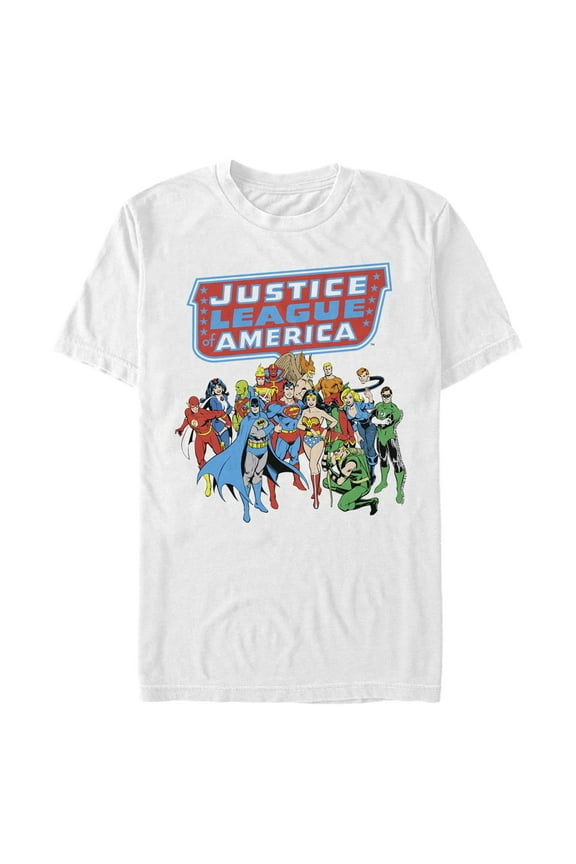 Men's Justice League Classic Comic Group Shot  Graphic T-Shirt