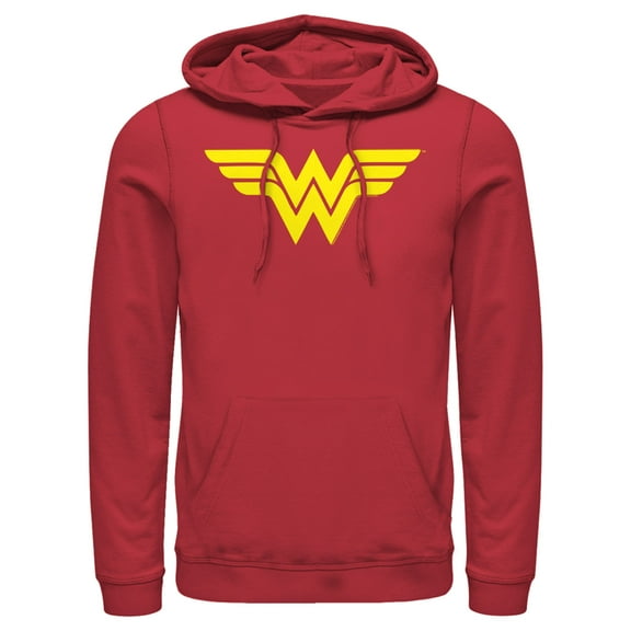 Men's Justice League Classic Logo  Pull Over Hoodie Red X Large