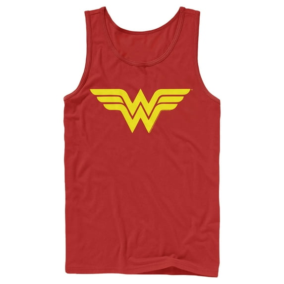 Men's Justice League Classic Logo Tank Top Red 2X Large
