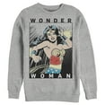thumbnail image 1 of Men's Justice League Comic Poster  Sweatshirt Athletic Heather Large, 1 of 3
