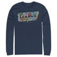thumbnail image 1 of Men's Justice League Dragon Fruit Logo  Long Sleeve Shirt Navy Blue X Large, 1 of 3