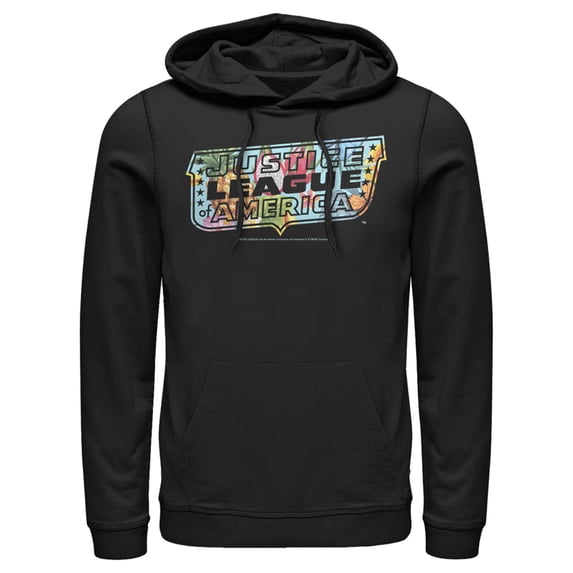 Men's Justice League Dragon Fruit Logo Pull Over Hoodie Black Medium