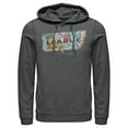 thumbnail image 1 of Men's Justice League Dragon Fruit Logo  Pull Over Hoodie Charcoal Heather 3X Large, 1 of 3