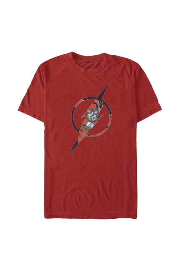 Men's Justice League Flash Hidden Logo  Graphic T-Shirt