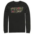 thumbnail image 1 of Men's Justice League Floral Logo  Long Sleeve Shirt Black Medium, 1 of 3