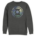 thumbnail image 1 of Men's Justice League Green Lantern Starry Night Logo  Sweatshirt Charcoal Heather Medium, 1 of 3