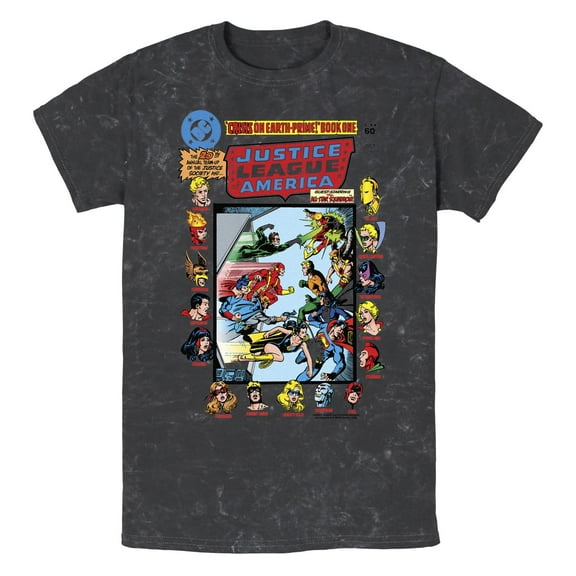 Men's Justice League JLA Character Spread Graphic T-Shirt