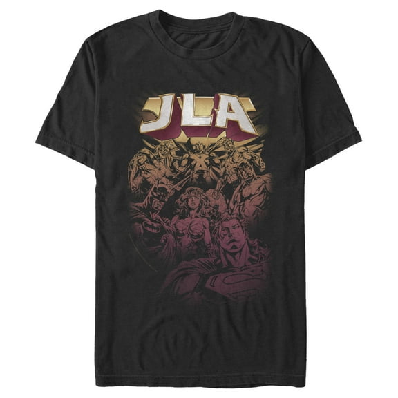 Men's Justice League JLA Superheroes  Graphic Tee Black Small