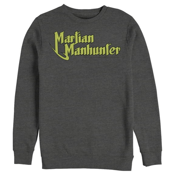Men's Justice League Martain Manhunter  Sweatshirt Charcoal Heather 2X Large
