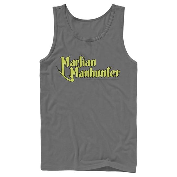 Men's Justice League Martain Manhunter Tank Top Charcoal X Large
