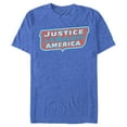 thumbnail image 1 of Men's Justice League Patriotic Frame Logo  Graphic Tee Royal Blue Heather Small, 1 of 4