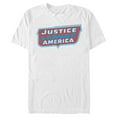 thumbnail image 1 of Men's Justice League Patriotic Frame Logo  Graphic Tee White Large, 1 of 4
