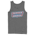 thumbnail image 1 of Men's Justice League Patriotic Frame Logo  Tank Top Charcoal Large, 1 of 3