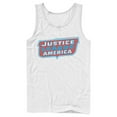 thumbnail image 1 of Men's Justice League Patriotic Frame Logo  Tank Top White Medium, 1 of 4