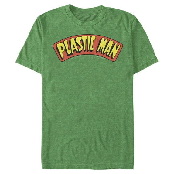 Men's Justice League Plastic Man Logo Graphic Tee Kelly Heather Medium
