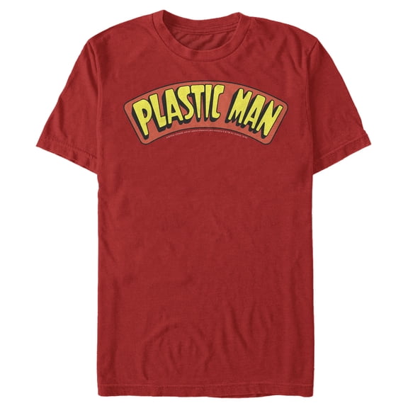 Men's Justice League Plastic Man Logo  Graphic Tee Red 2X Large