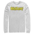 thumbnail image 1 of Men's Justice League Shazam Logo  Long Sleeve Shirt White 2X Large, 1 of 3